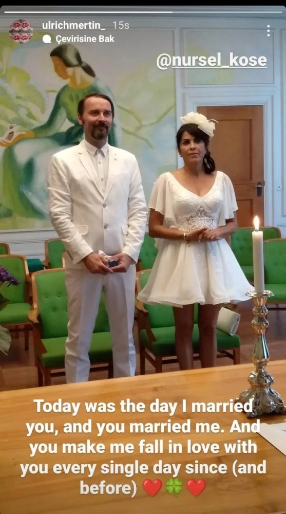 nursel kose ilk kez nikah fotografini paylasti